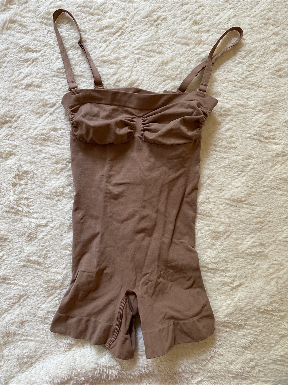 SKIMS Chocolate Seamless Shaping Bodysuit with Adjustable Straps